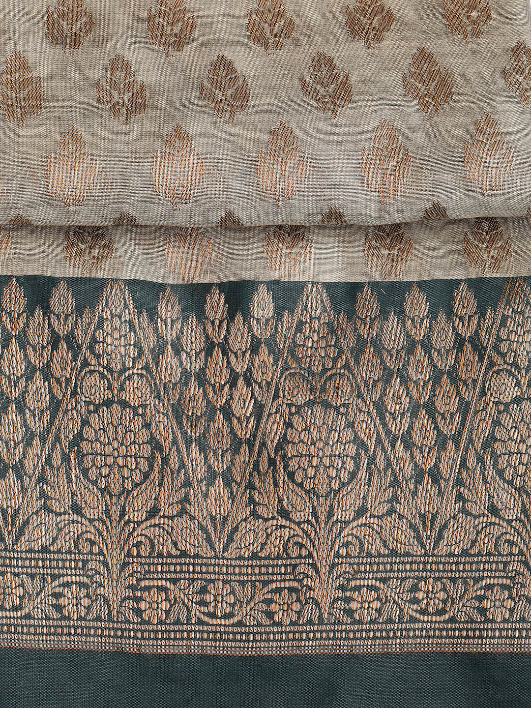 Woven Chanderi Unstitched Suit With Dupatta