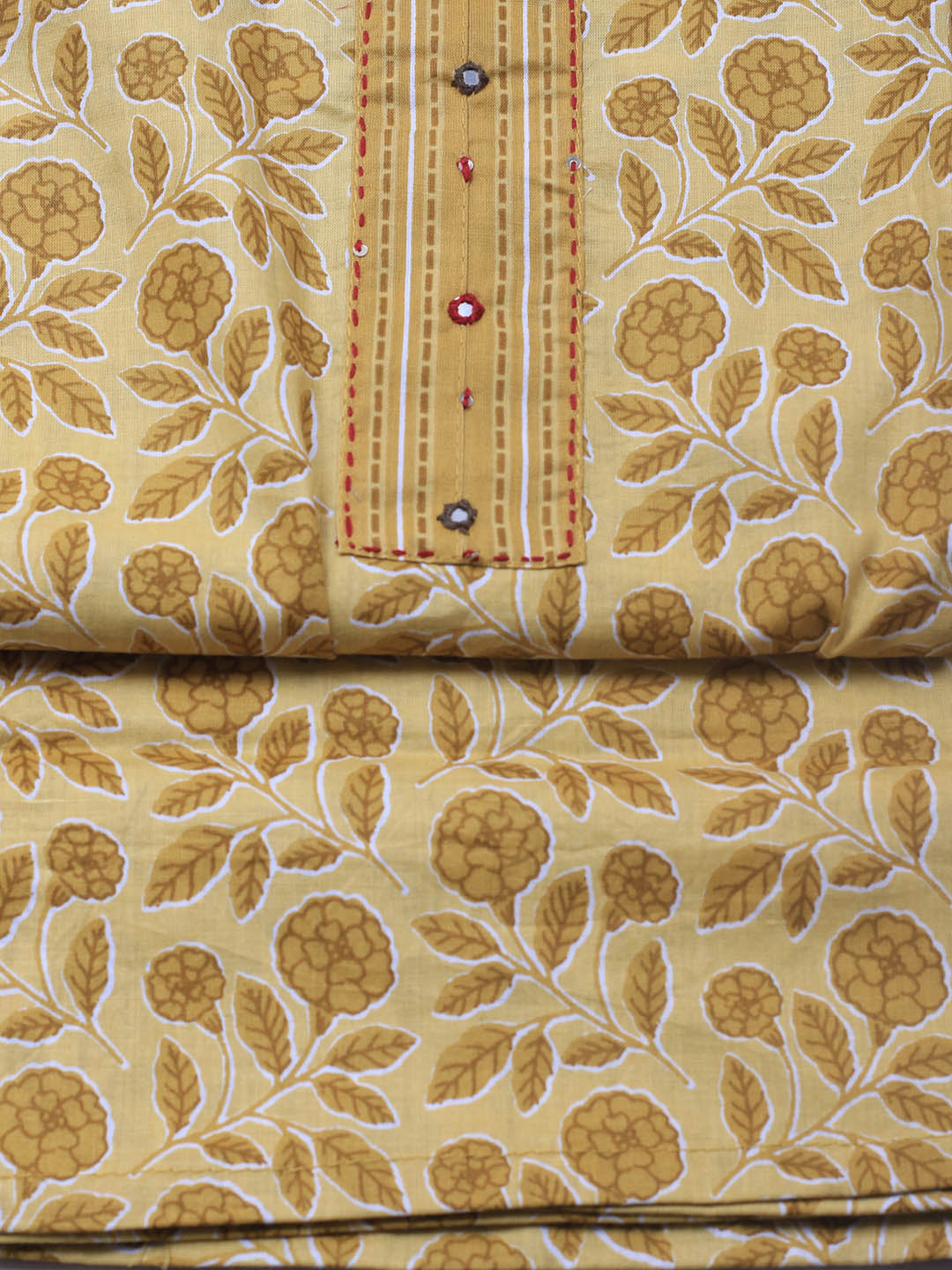Printed Cotton Blend Unstitched Suit Piece With Dupatta