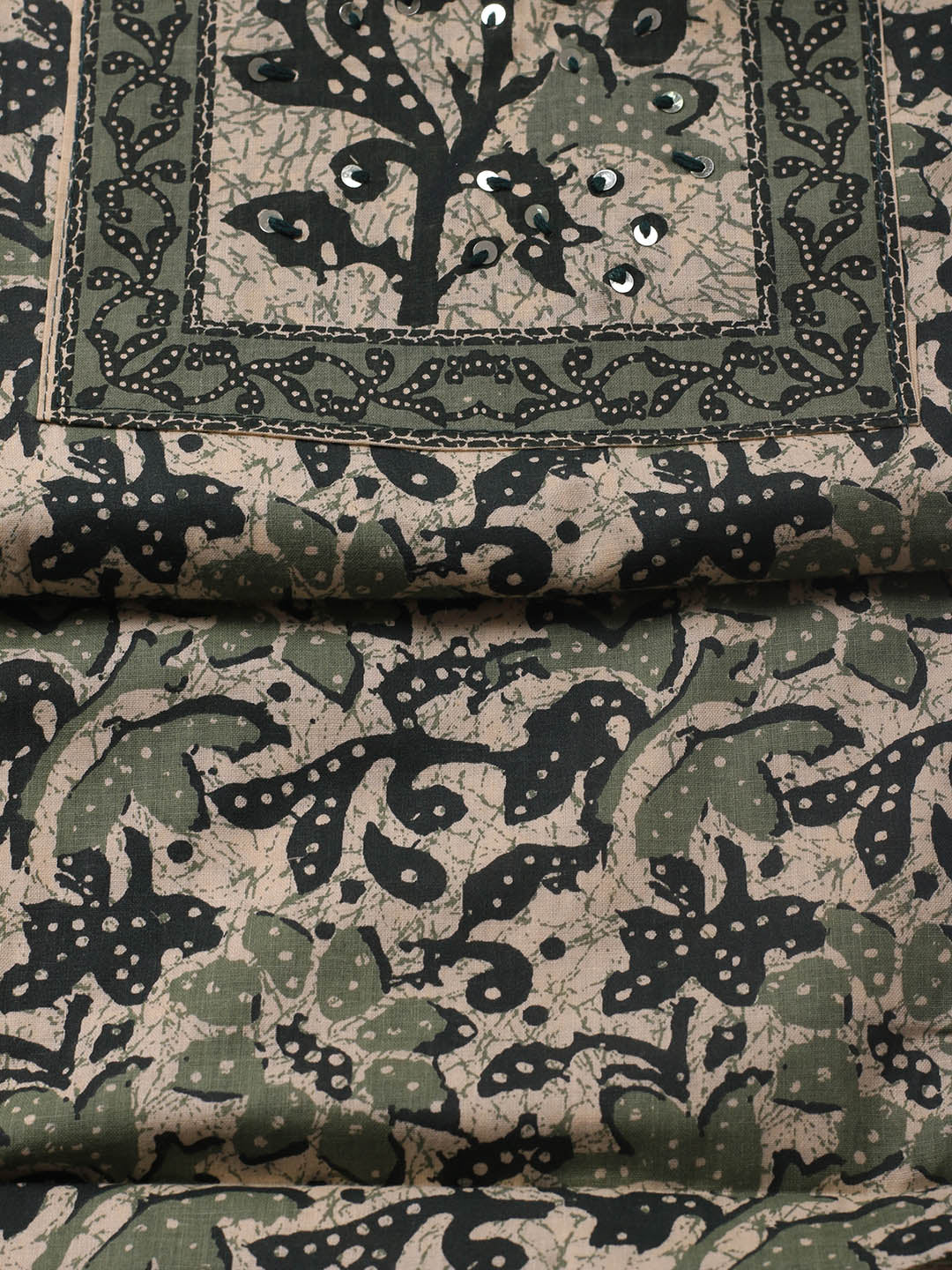 Printed Cotton Blend Unstitched Suit With Dupatta