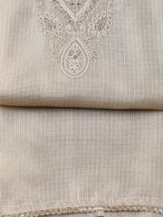 Neck Embroidered Tissue Unstitched Suit With Dupatta