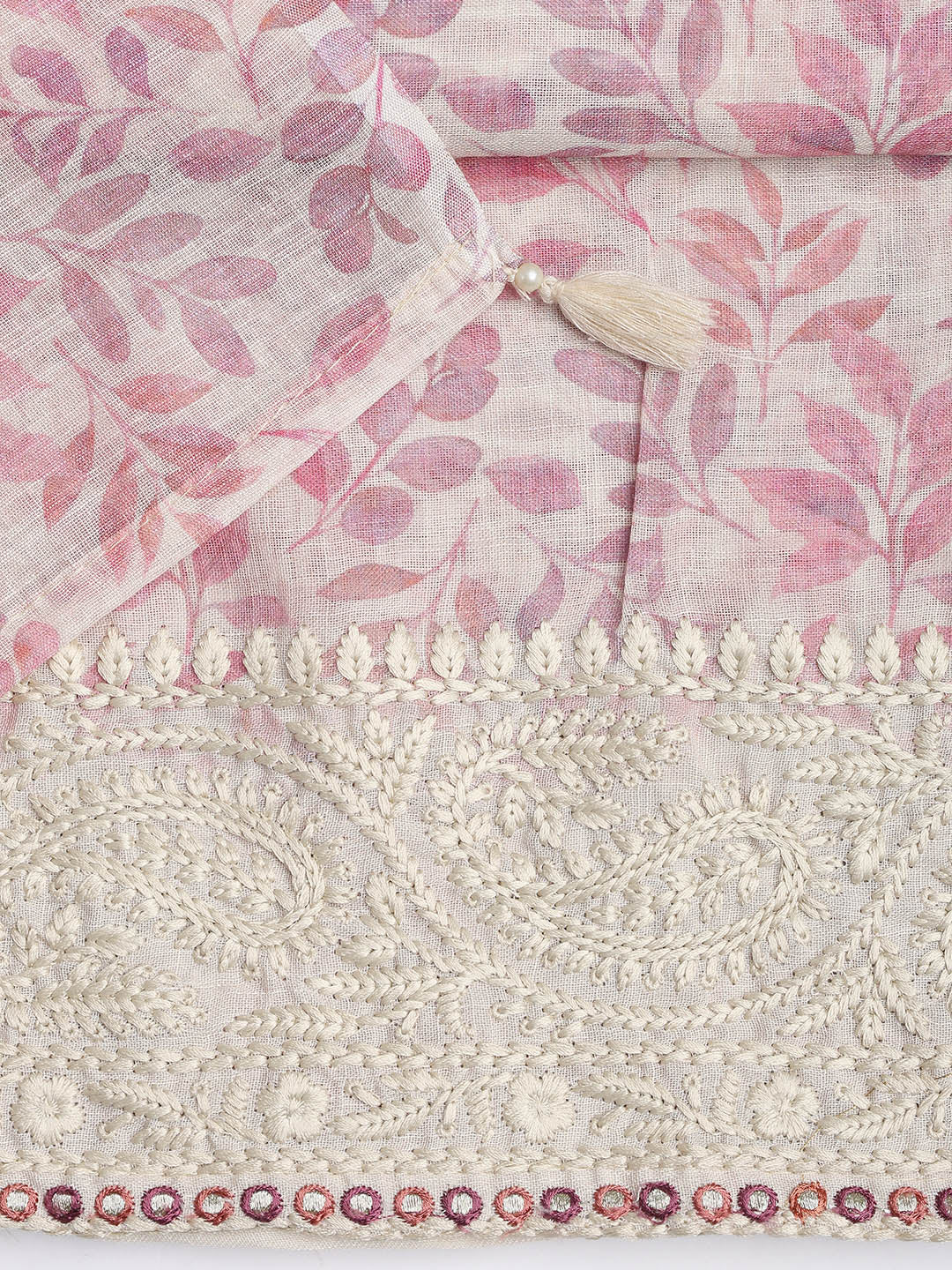 Printed Cotton Blend Unstitched Suit Piece With Dupatta