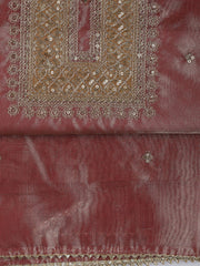 Neck Embroidery Tissue Unstitched Suit With Dupatta