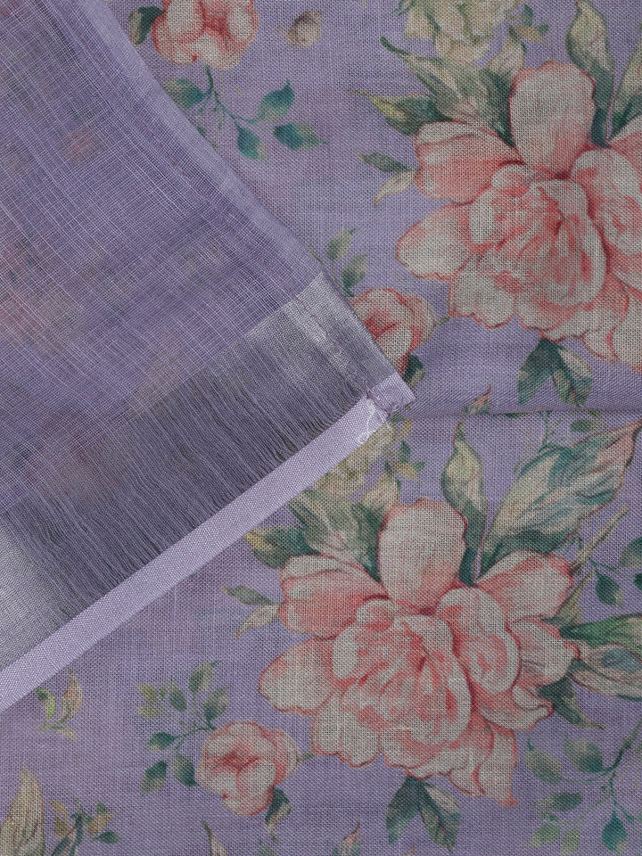 Printed Linen Unstitched Suit Piece With Dupatta