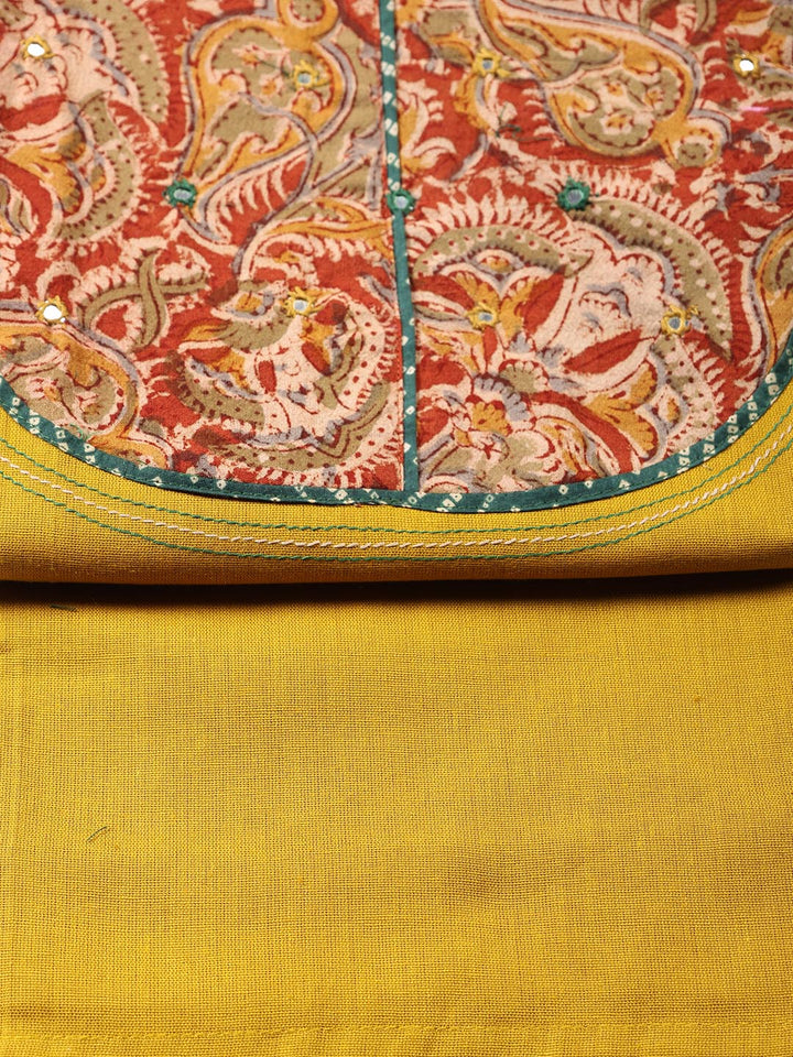 Printed Cotton Blend Unstitched Suit Piece With Dupatta