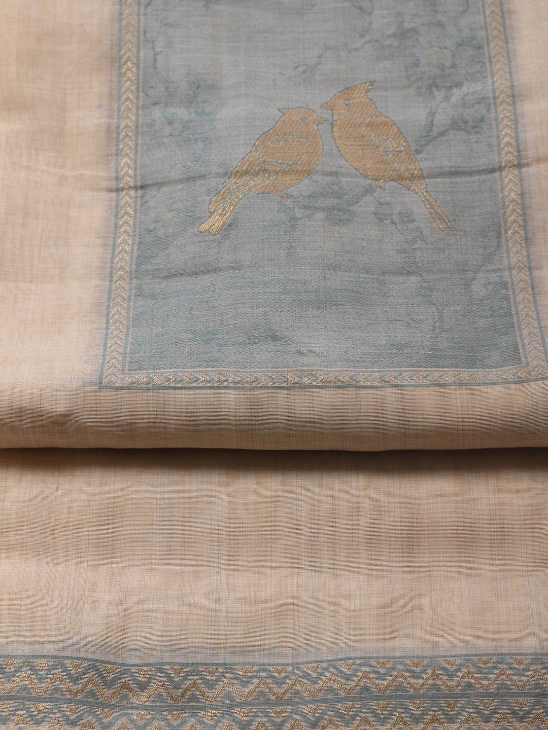 Jamdhani Chanderi Unstitched Suit Piece With Dupatta