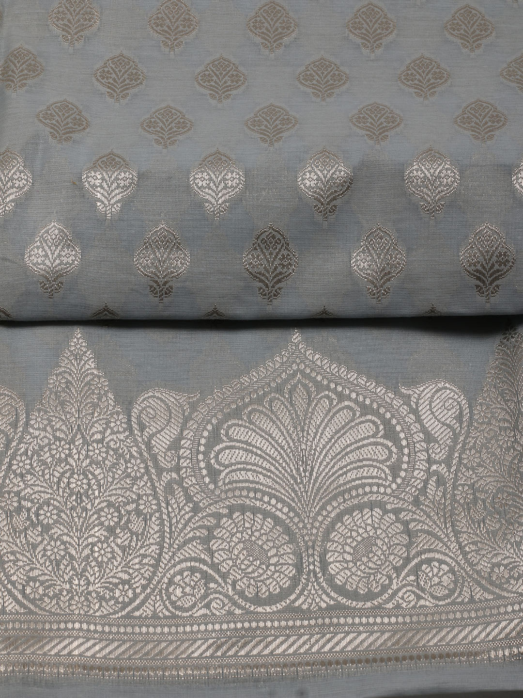 Woven Chanderi Unstitched Suit With Dupatta