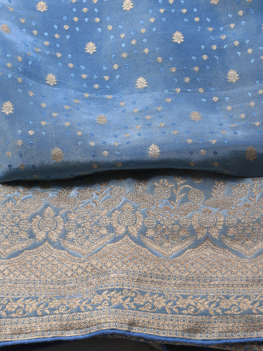 Embroidered Art Silk Unstitched Suit Piece With Dupatta