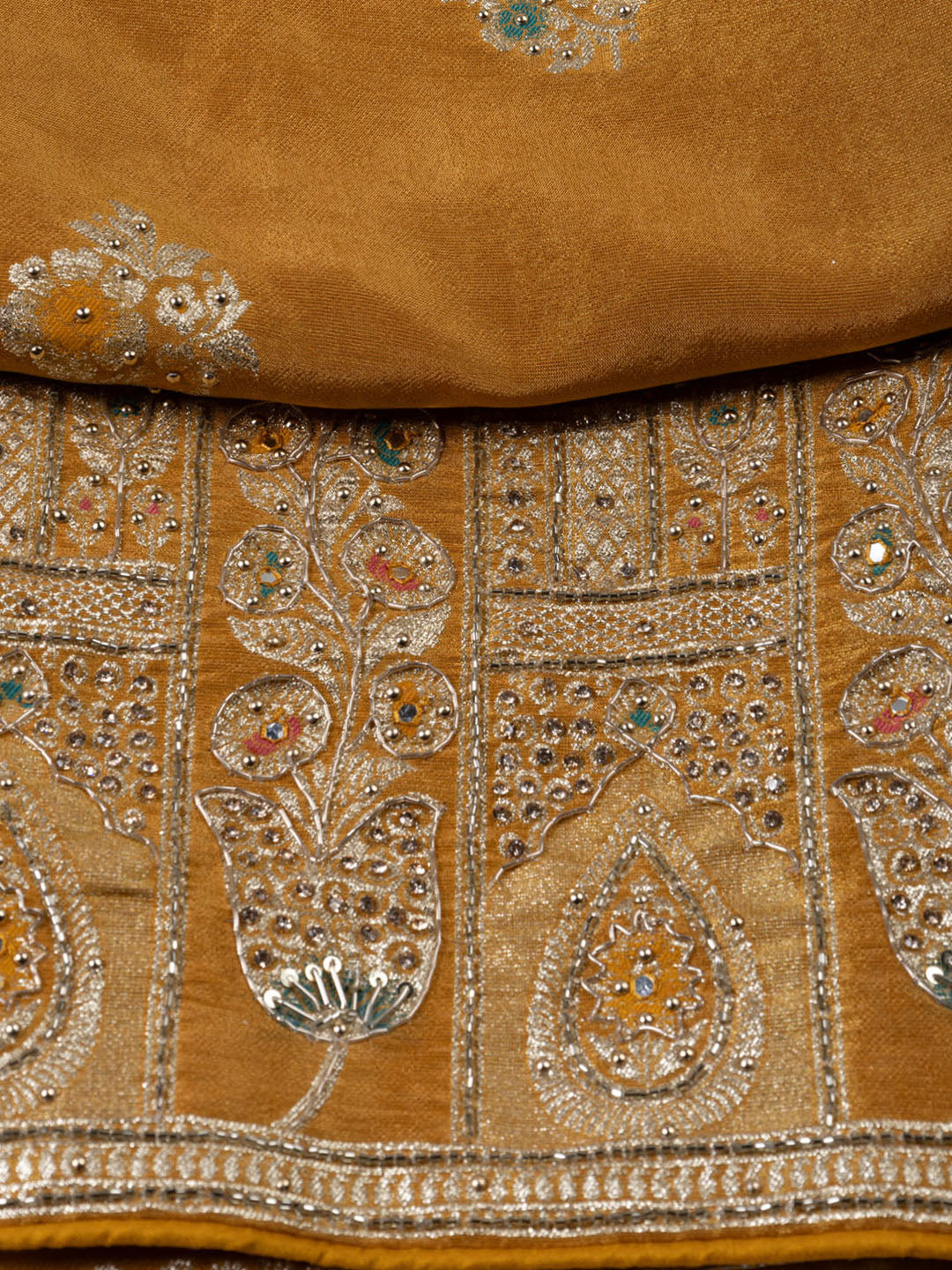 Woven Tissue Unstitched Suit Piece With Dupatta