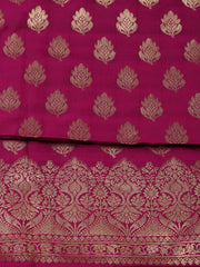 Woven Banarasi Chanderi Unstitched Suit With Dupatta