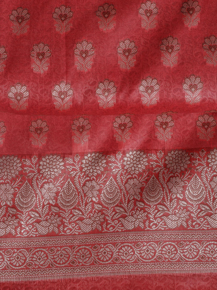 Banarasi Chanderi Unstitched Suit With Dupatta
