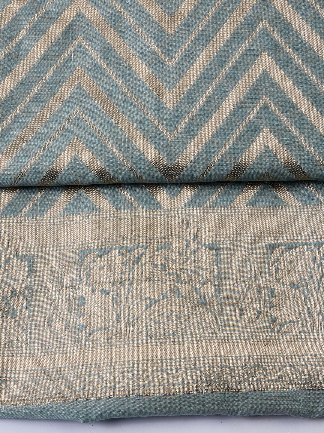 Woven Chanderi Unstitched Suit With Dupatta