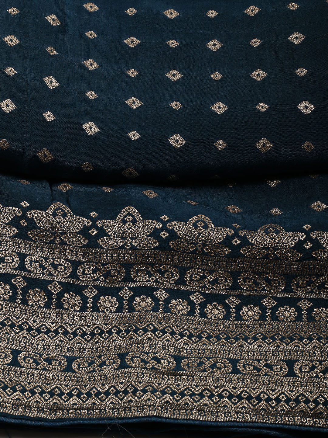 Woven Chanderi Unstitched Suit Piece With Dupatta