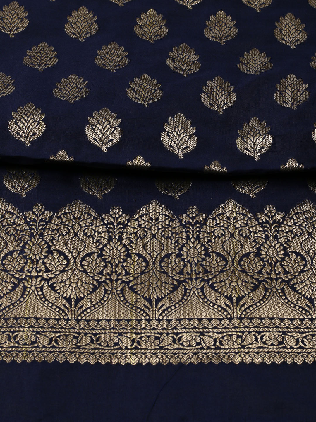 Woven Banarasi Chanderi Unstitched Suit With Dupatta