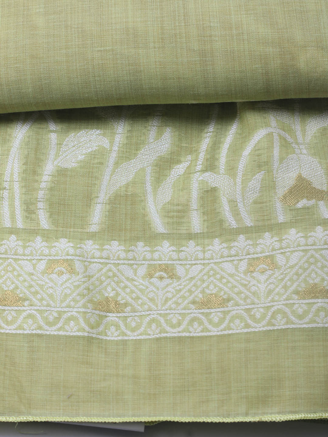 Neck Embroidery Chanderi Unstitched Suit With Dupatta