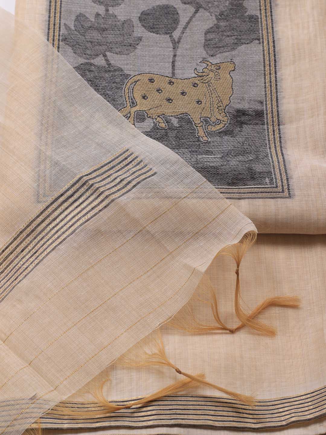 Jamdhani Chanderi Unstitched Suit Piece With Dupatta