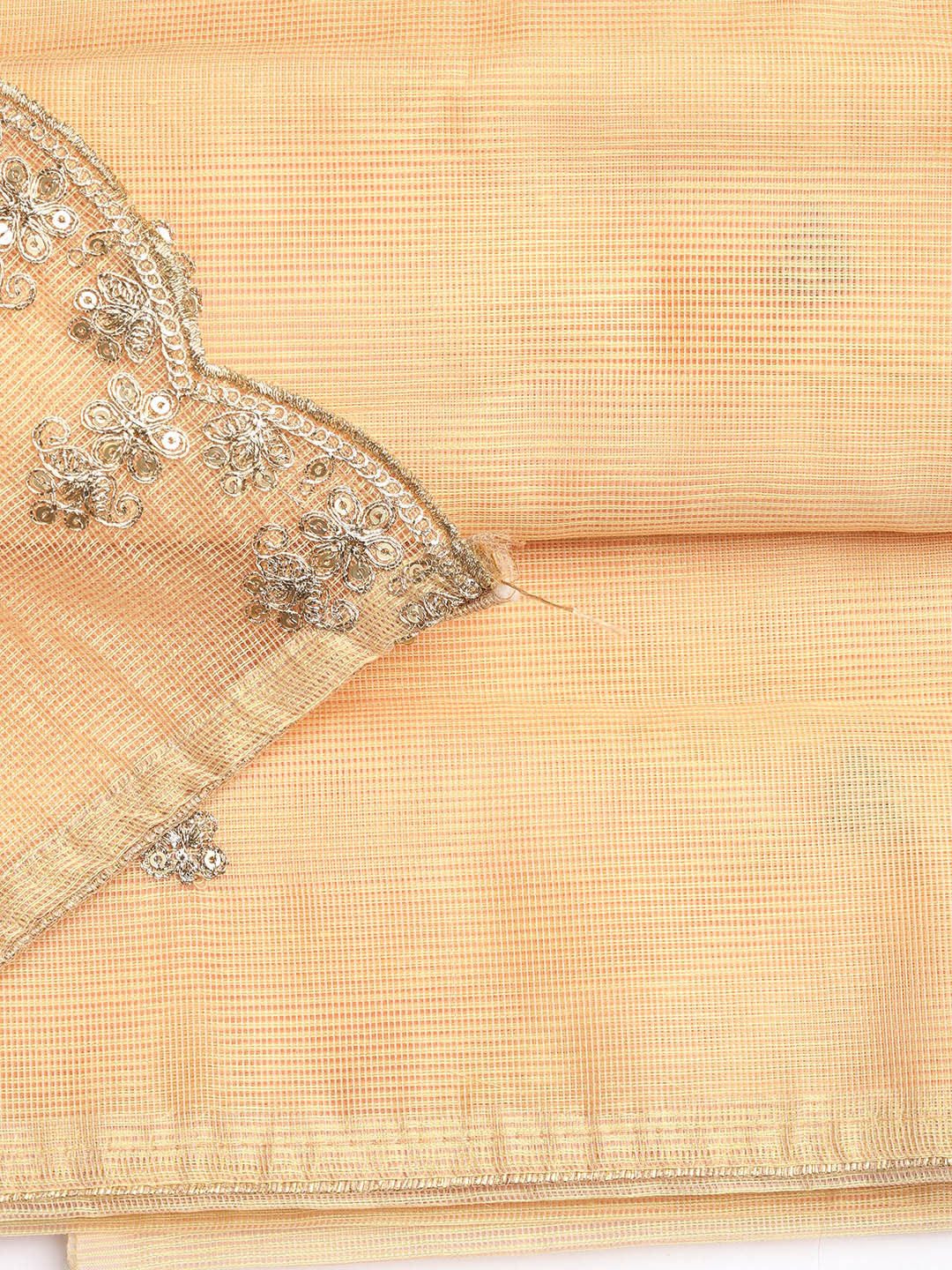 Embroidered Cotton Blend Unstitched Suit Piece With Dupatta