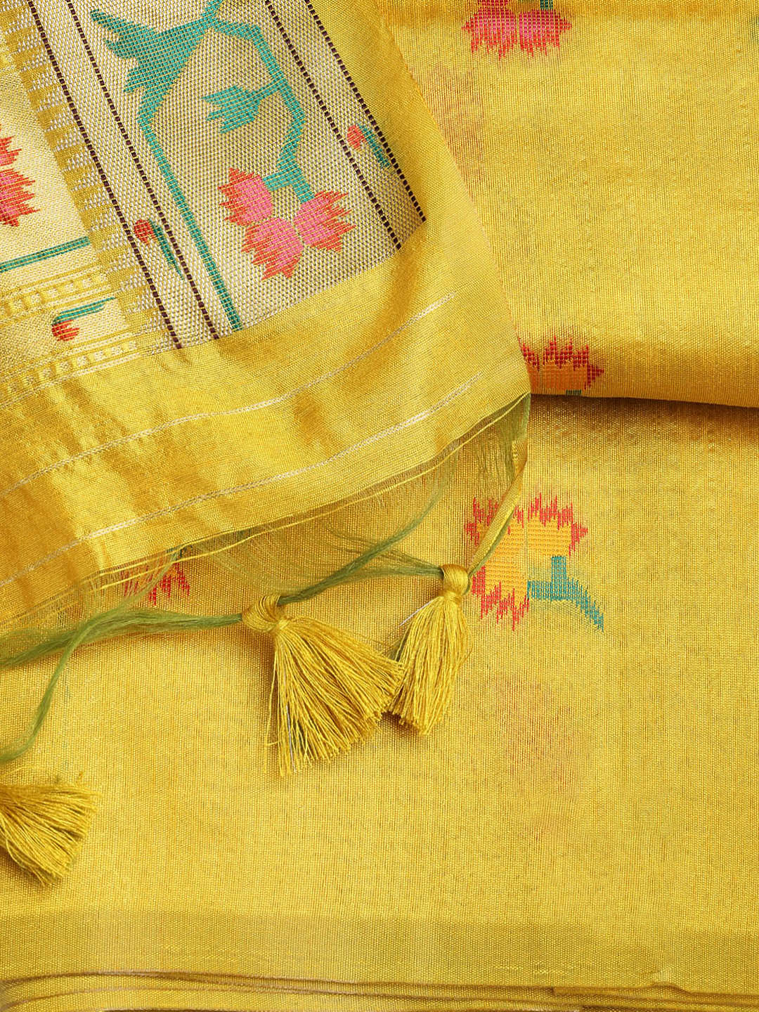 Woven Chanderi Unstitched Suit Piece With Dupatta