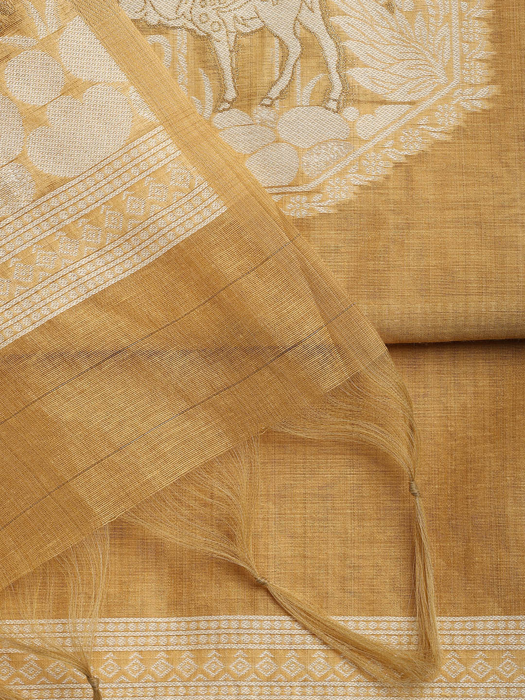 Woven Chanderi Unstitched Suit With Dupatta