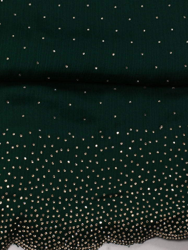 Sequins Work Chinon Unstitched Suit Piece With Dupatta