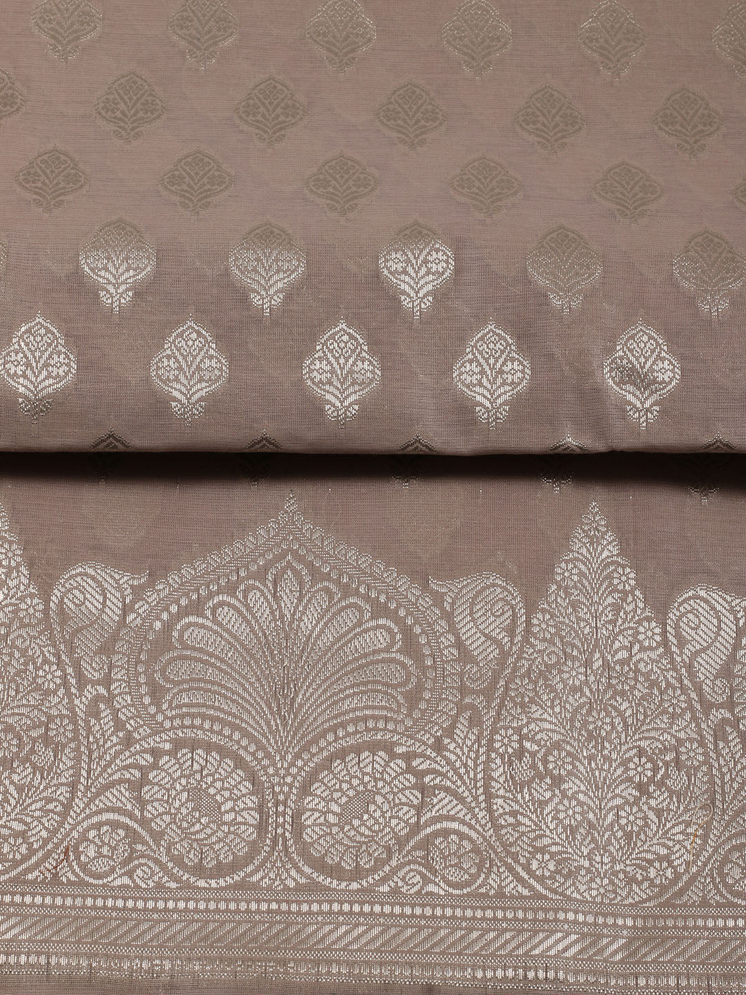 Woven Chanderi Unstitched Suit With Dupatta