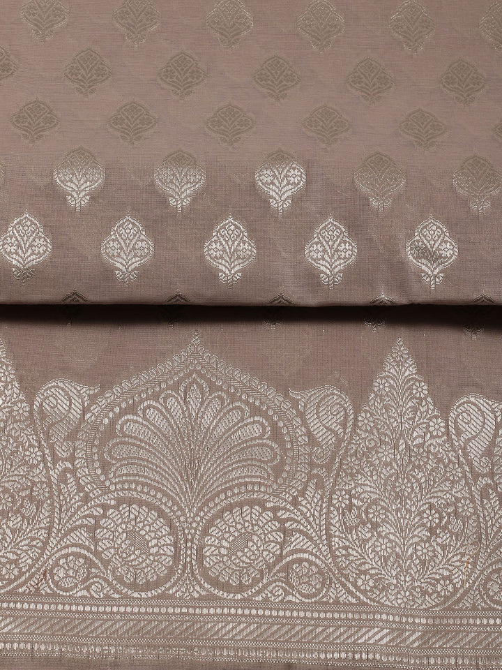 Woven Chanderi Unstitched Suit With Dupatta