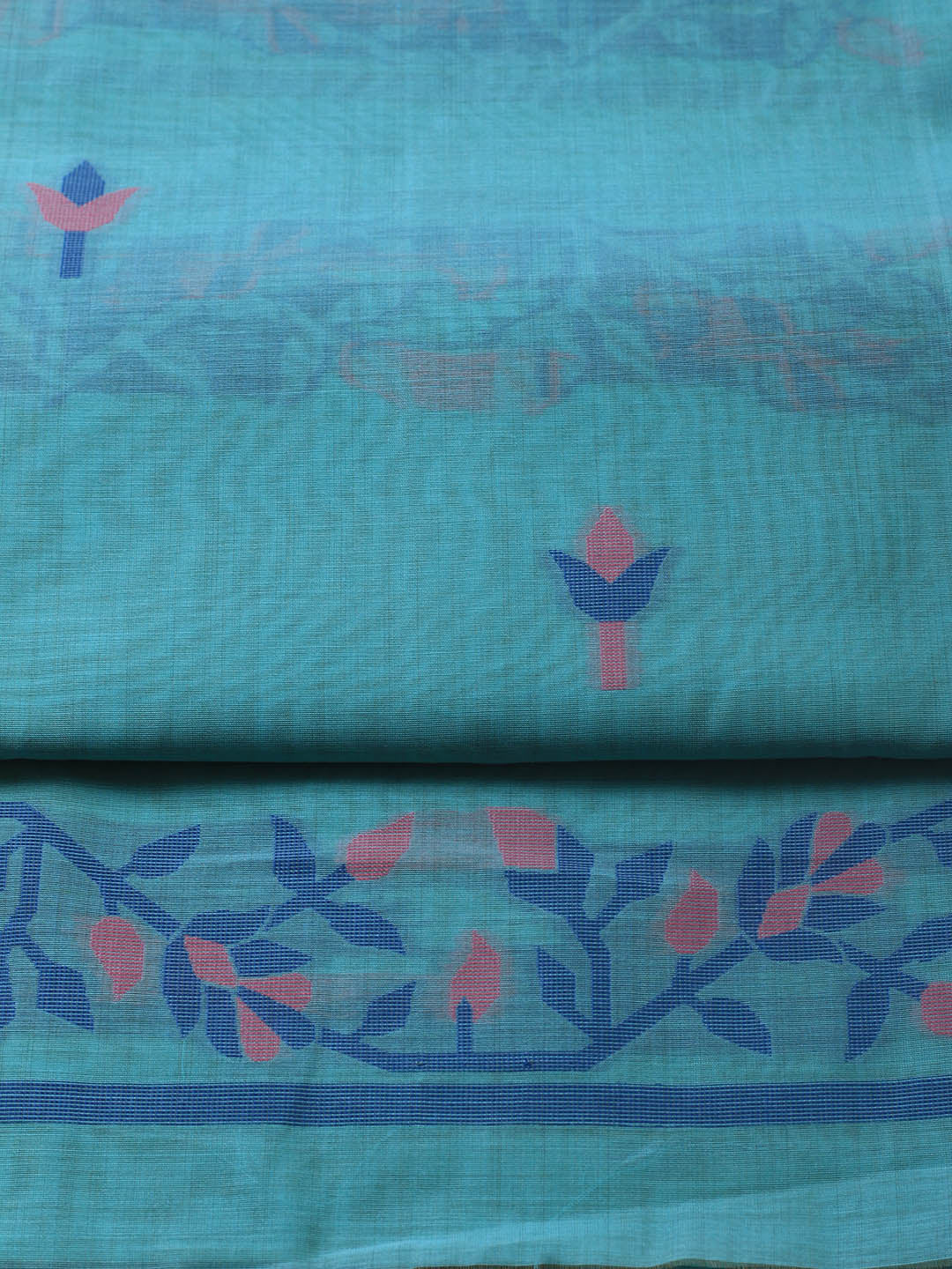 Jamdani Chanderi Unstitched Suit Piece With Dupatta