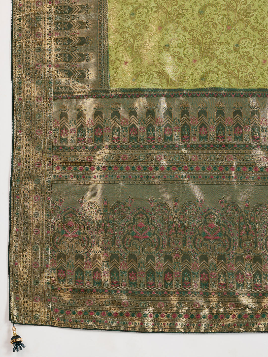 Woven Design Meenakari Kanjivaram Silk Saree