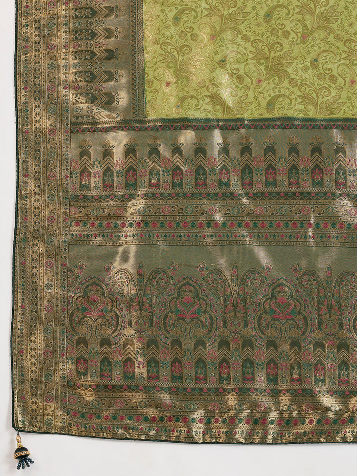 Woven Design Meenakari Kanjivaram Silk Saree