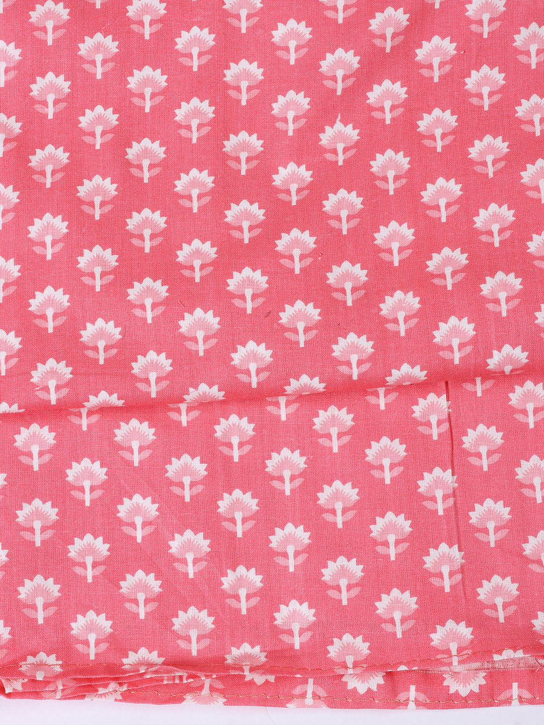 Neck Patti Cotton Blend Unstitched Suit With Dupatta