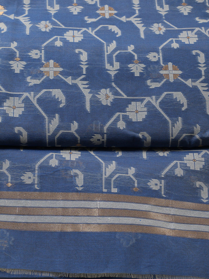 Jamdani Chanderi Unstitched Suit Piece With Dupatta