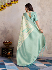 Zari Border Art Silk Woven Saree