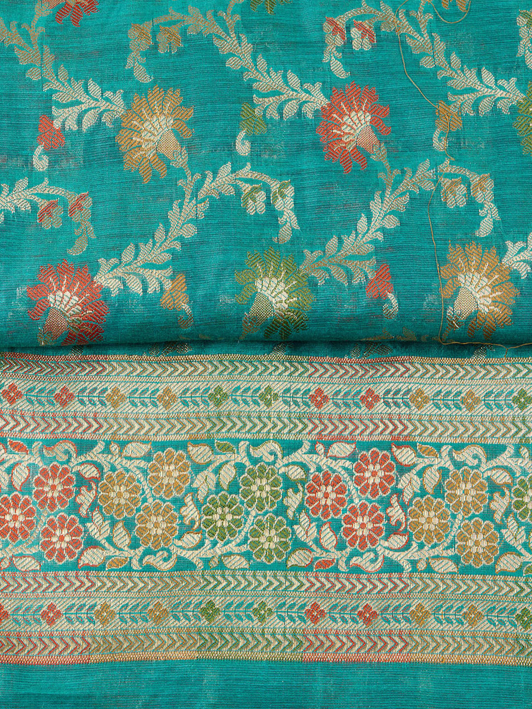 Woven Chanderi Unstitched Suit With Dupatta