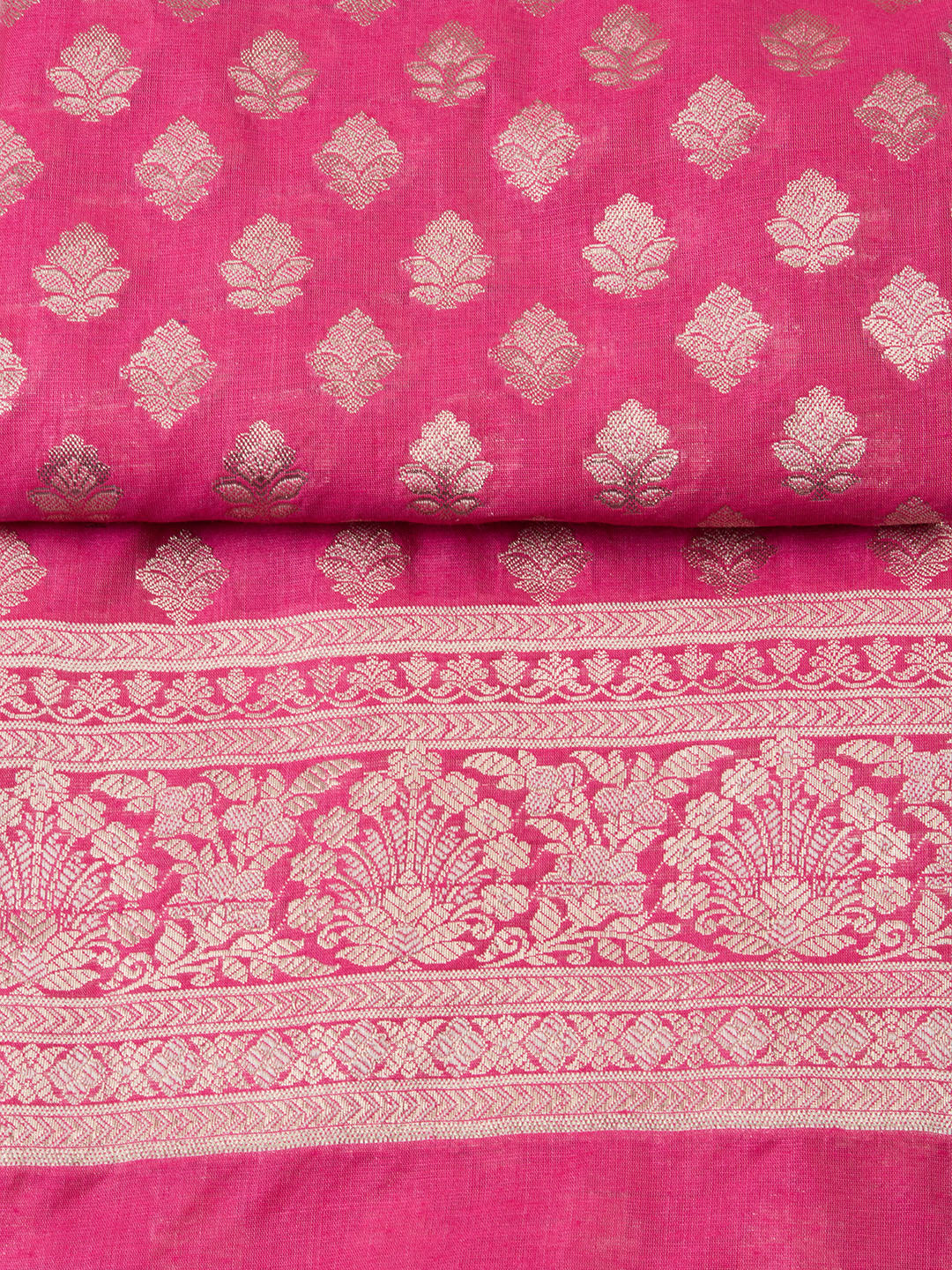 Woven Chanderi Unstitched Suit With Dupatta