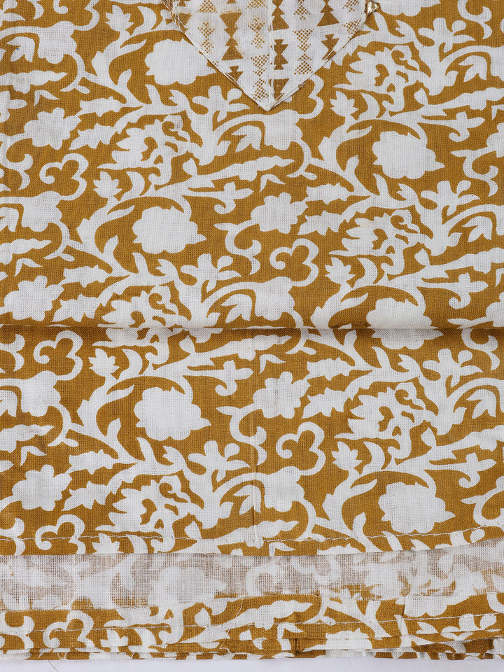 Printed Cotton Blend Unstitched Suit With Dupatta