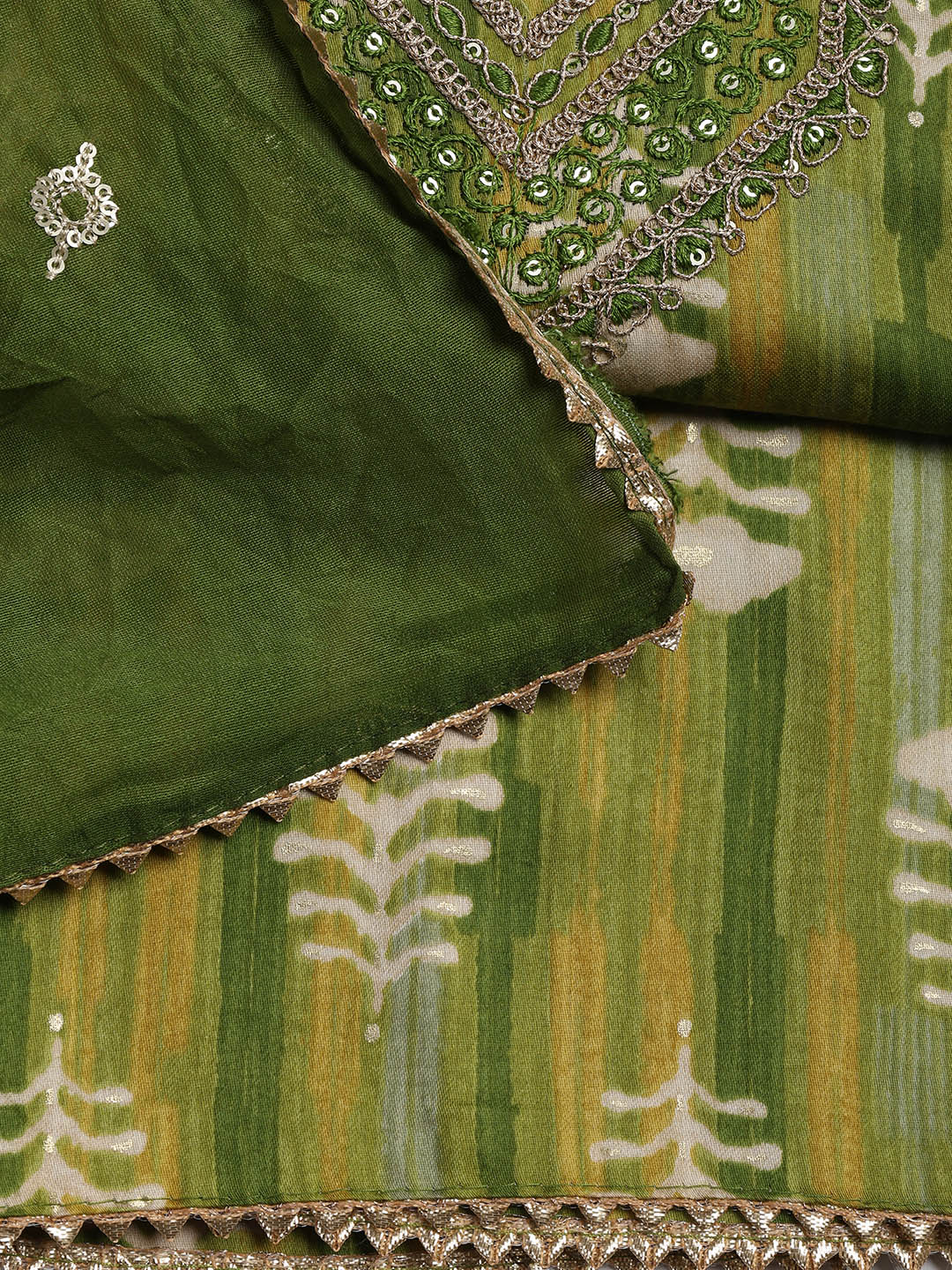 Embroidered Cotton Blend Unstitched Suit Piece With Dupatta