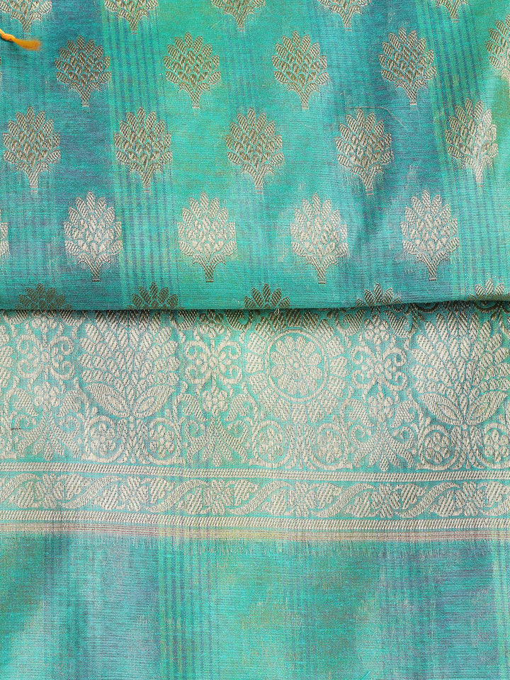 Woven Chanderi Unstitched Suit With Dupatta