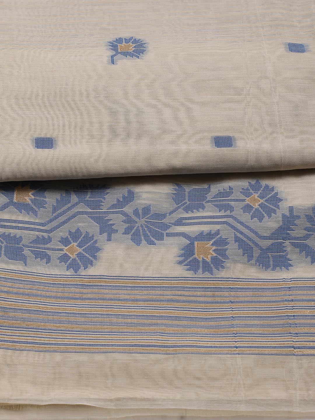 Jamdani Chanderi Unstitched Suit Piece With Dupatta