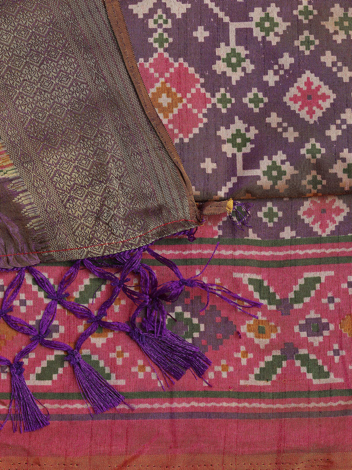 Art Silk Unstitched Suit Piece With Dupatta