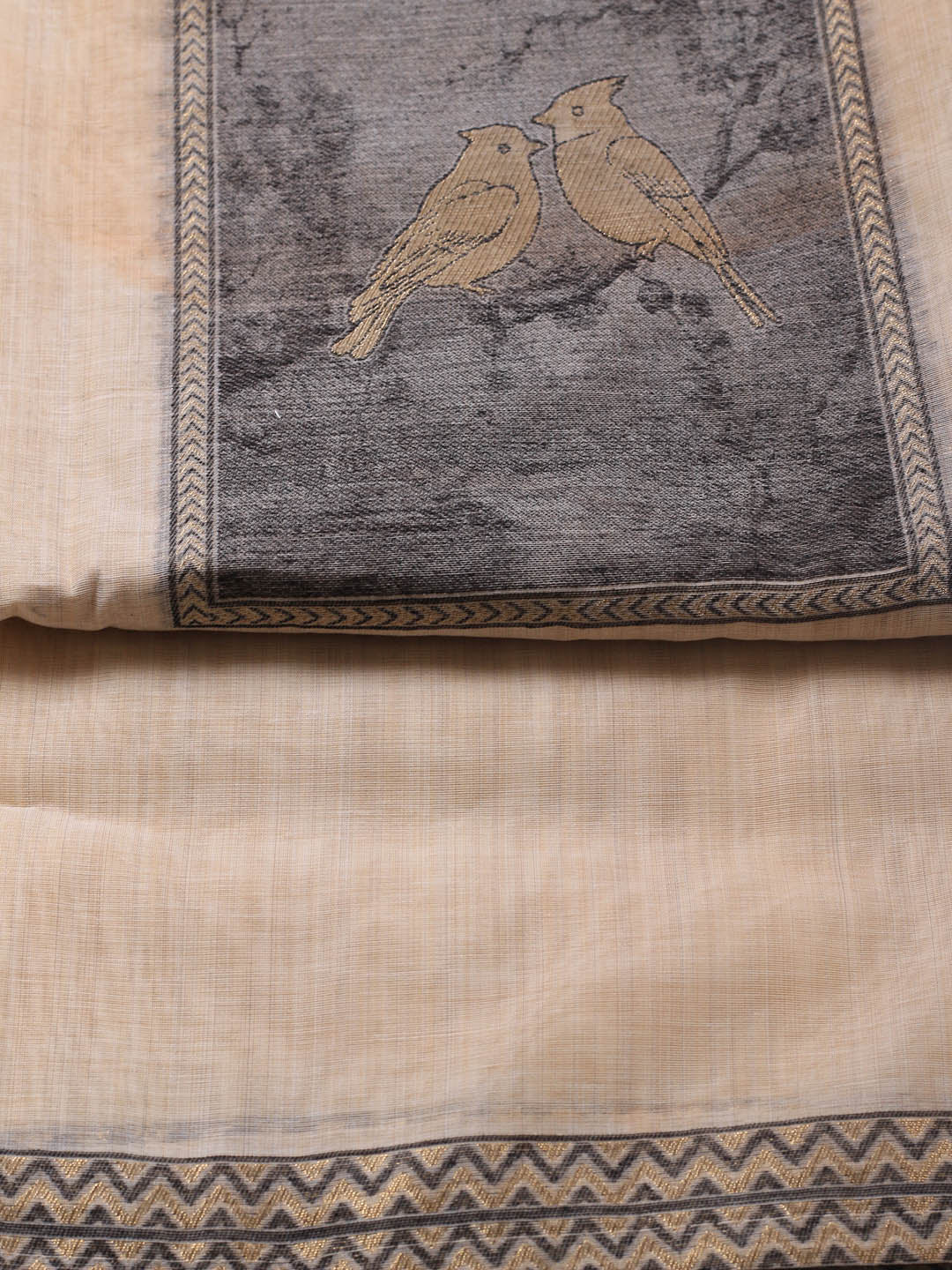 Jamdhani Chanderi Unstitched Suit Piece With Dupatta
