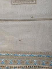 Neck Embroidery Tissue Unstitched Suit With Dupatta