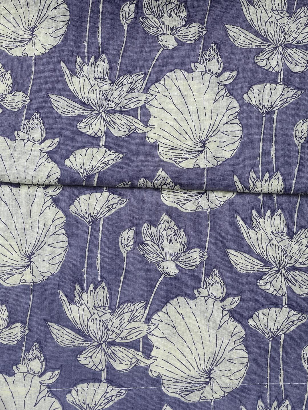 Printed Cotton Blend Unstitched Suit With Dupatta
