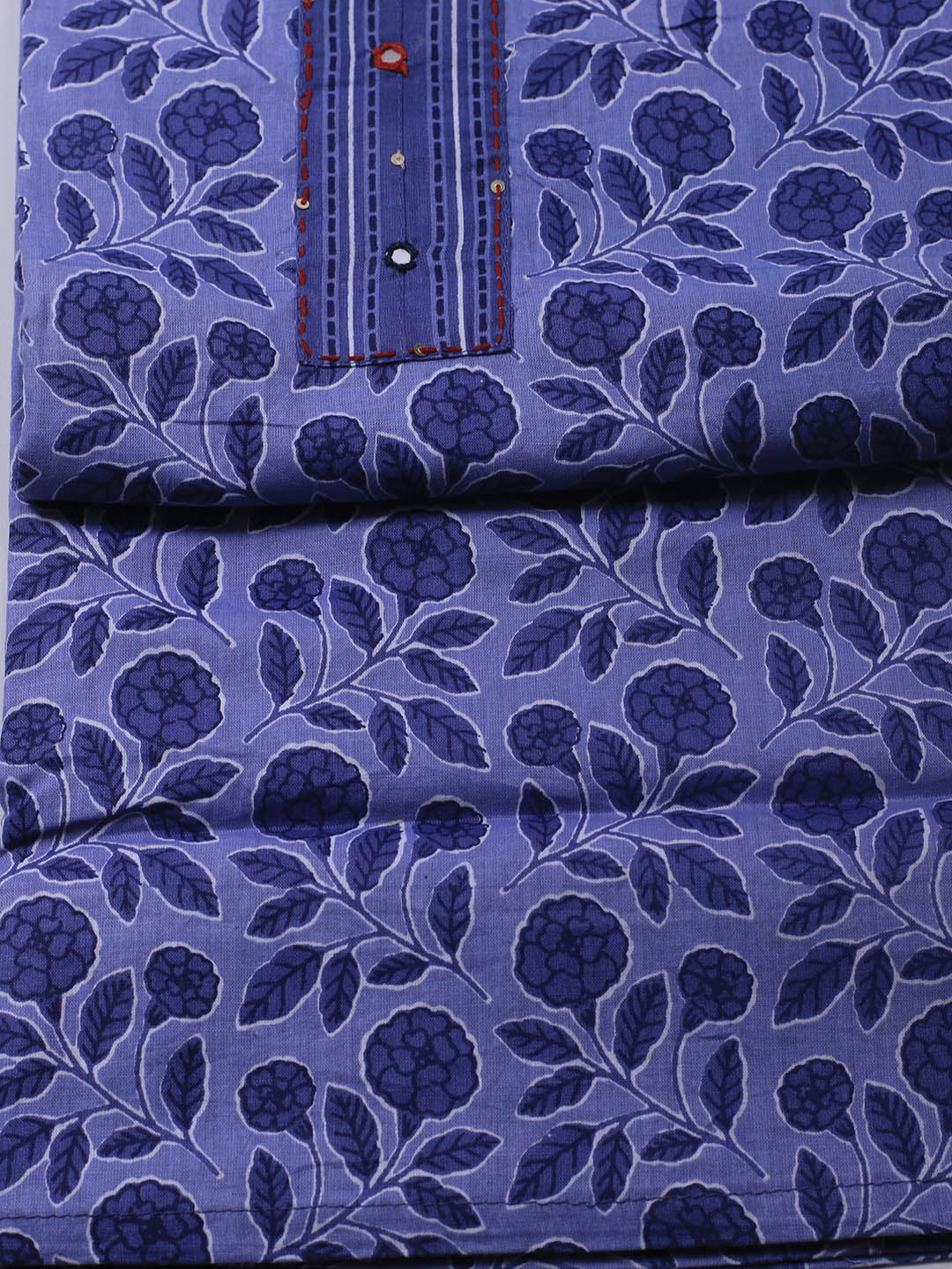 Printed Cotton Blend Unstitched Suit Piece With Dupatta