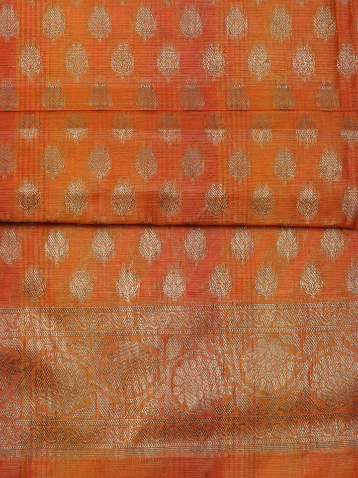 Woven Design Chanderi Unstitched Suit With Dupatta