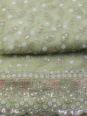 Embroidered Chiffon Unstitched Suit With Dupatta