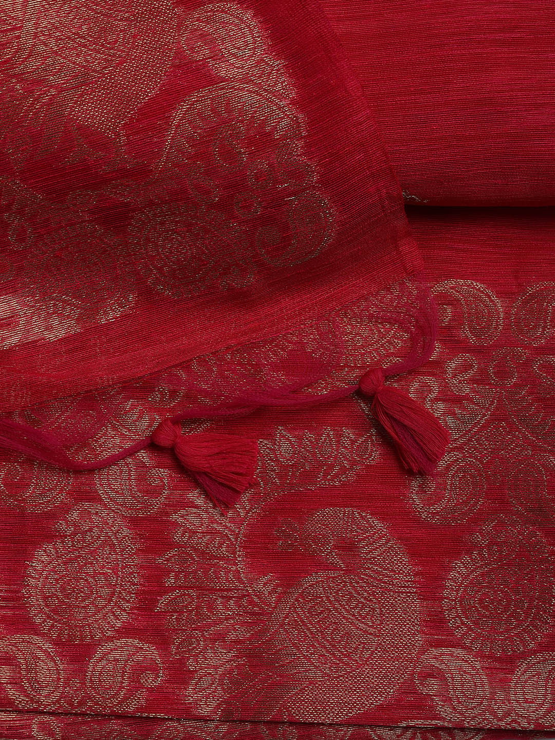 Woven Chanderi Unstitched Suit Piece With Dupatta