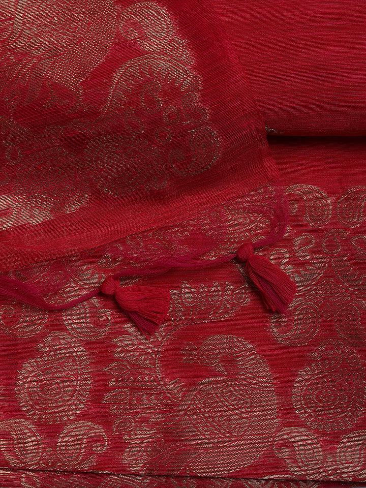 Woven Chanderi Unstitched Suit Piece With Dupatta