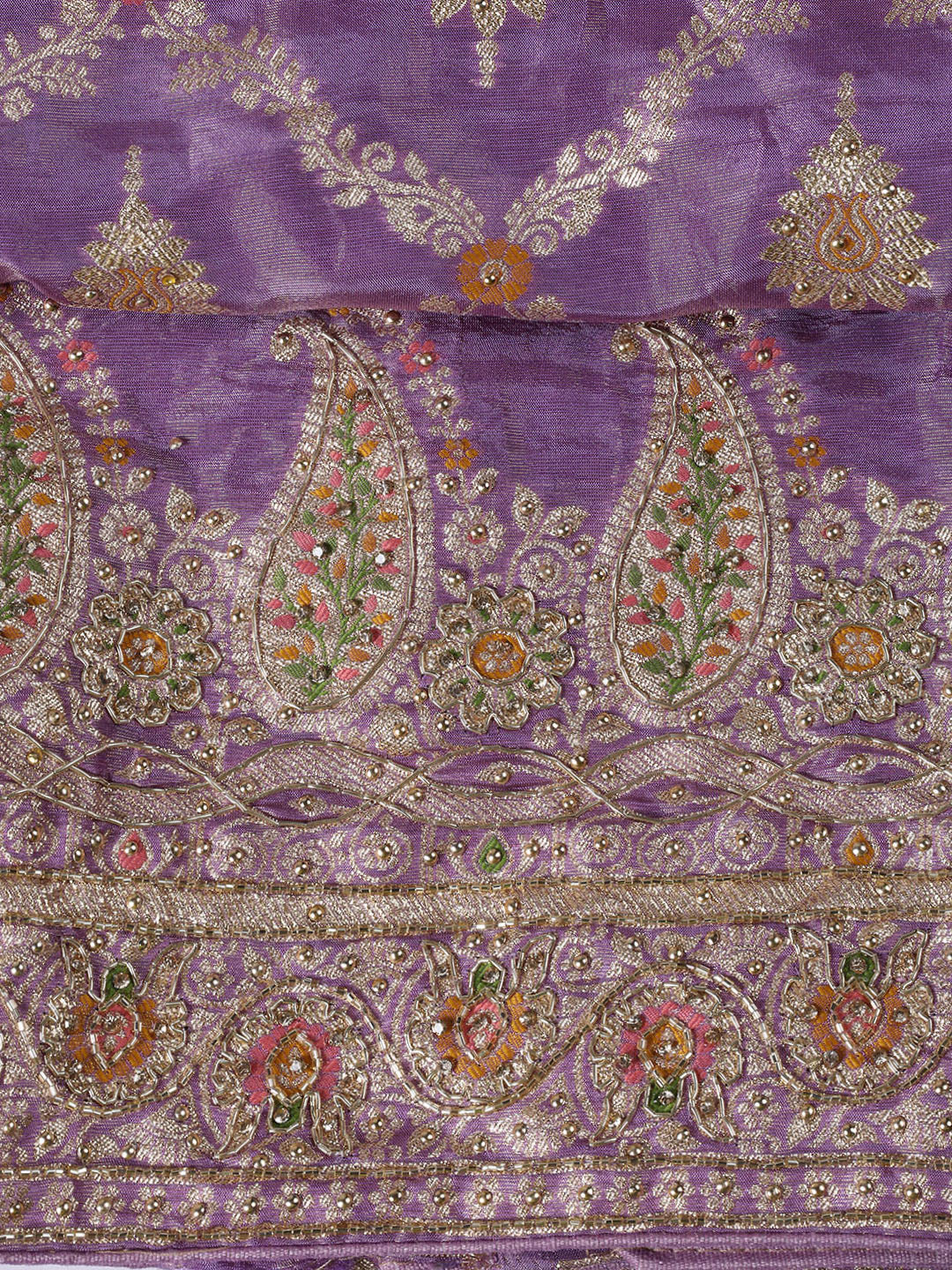 Woven Tissue Unstitched Suit Piece With Dupatta