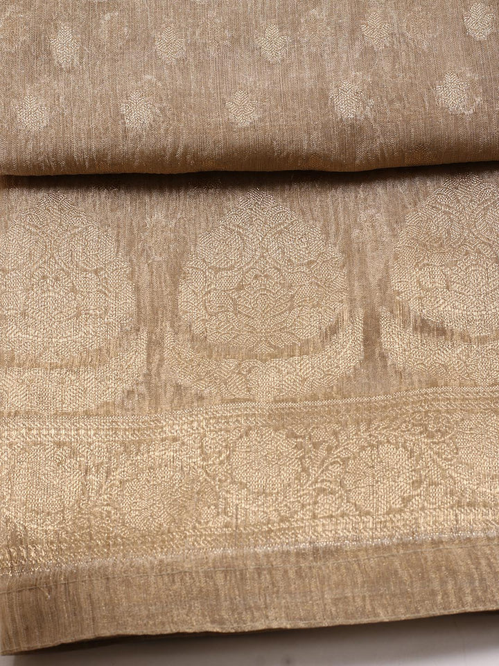 Woven Tissue Unstitched Suit With Dupatta