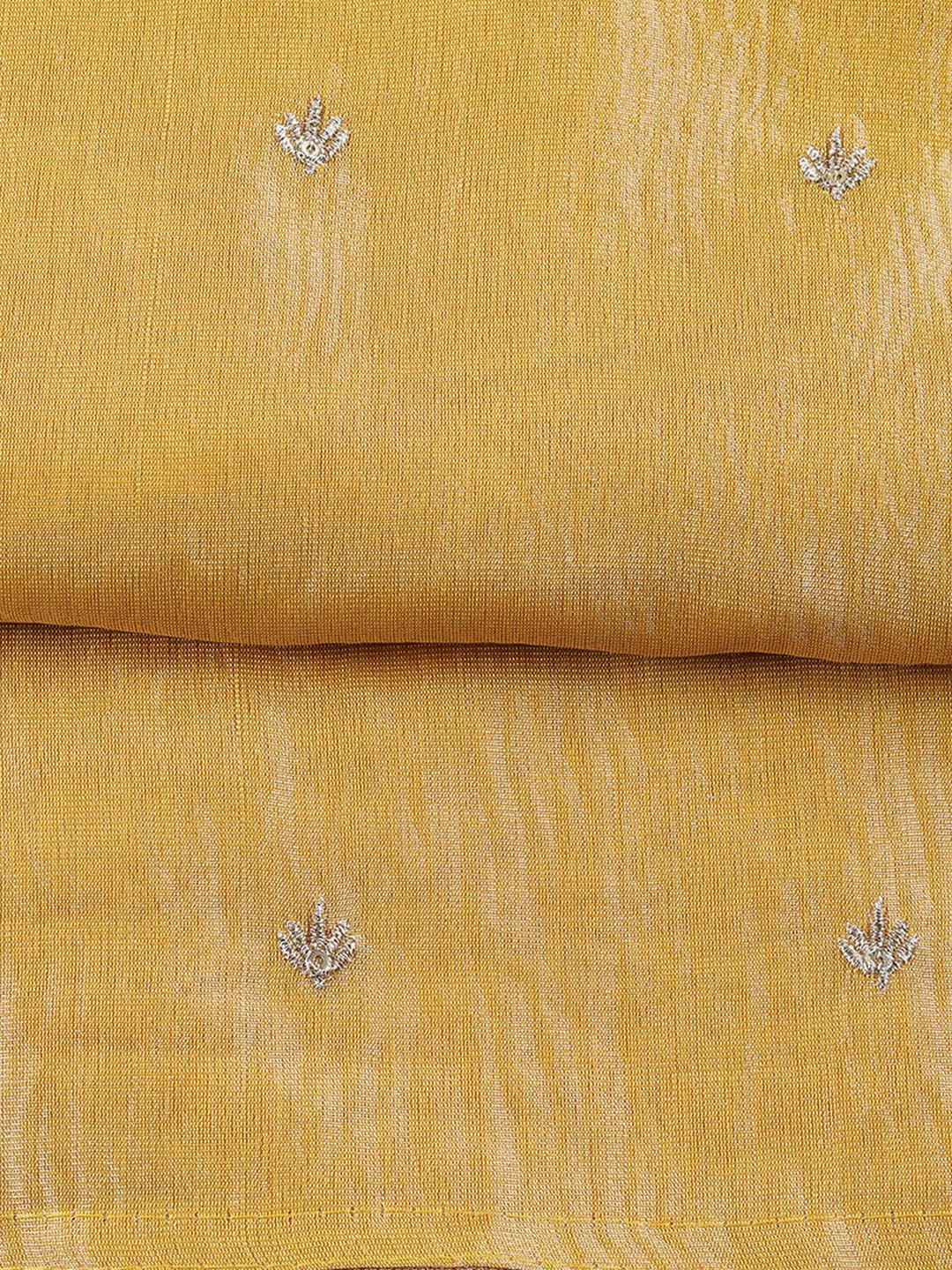 Neck Embroidered Tissue Unstitched Suit Piece With Dupatta