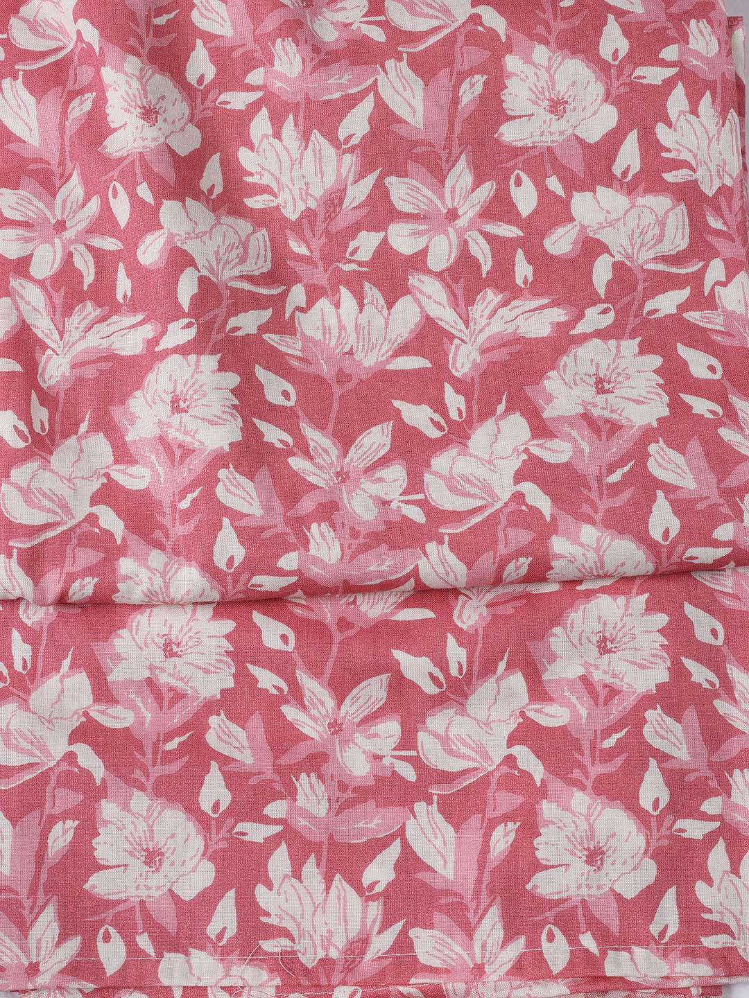 Printed Cotton Blend Unstitched Suit With Dupatta